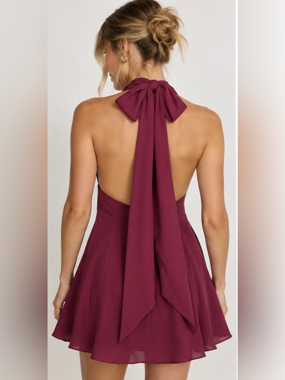 Fame & Partners Kendall Multi Way Burgundy Mini Dress Size 10 NWT